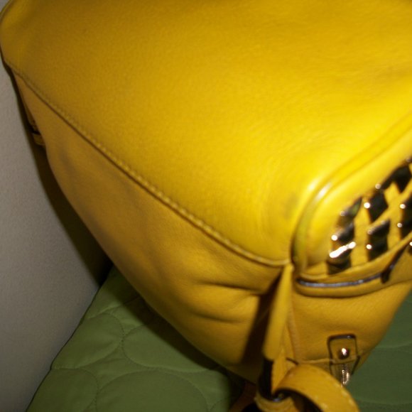 MICHAEL KORS RHEA MINI Yellow Leather Backpack main image 7